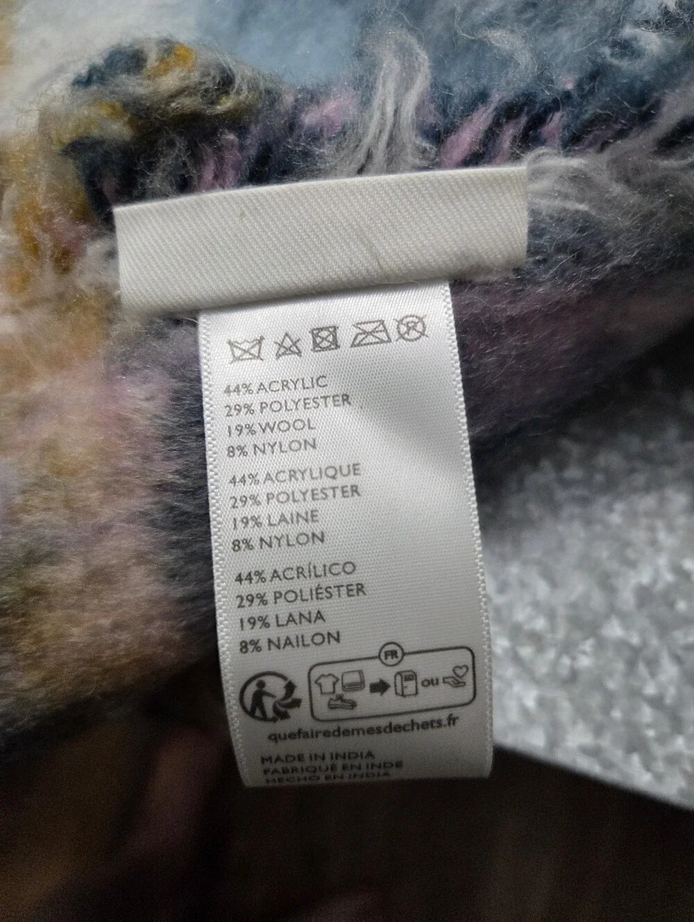 Anthropologie Brushed Wool Throw Blanket 50x60